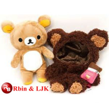 OEM soft ICTI plush toy factory plush brown bear toy